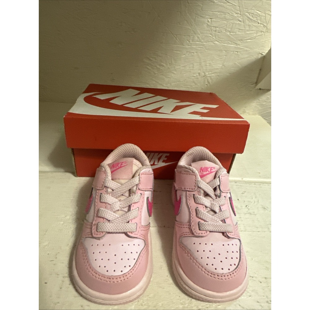 Nike Dunk Low Triple Pink Size 4C
